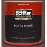 BEHR PREMIUM PLUS 1 qt. #BNC-32 Maximum Mocha Flat Exterior Paint & Primer