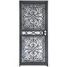 Grisham Cambridge 36 in. x 80 in. Reversible Hinging Black Wrought Iron Steel Storm Security Door