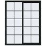 JELD-WEN 48 in. x 60 in. V-2500 Series Bronze Exterior/White Interior FiniShield Vinyl Right-Handed Sliding Window Colonial Grids