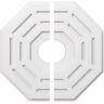 Ekena Millwork 1 in. P X 10-1/4 in. C X 26 in. OD X 6 in. ID Westin Architectural Grade PVC Contemporary Ceiling Medallion, Two Piece