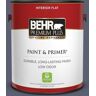 BEHR PREMIUM PLUS 1 gal. #S550-6 Mysterious Night Flat Low Odor Interior Paint & Primer