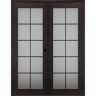 Belldinni 48 in.x 80 in. Left-Handed Active Black Apricot Glass Manufactured Wood Stard Double Prehung French Door