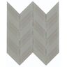 EMSER TILE Edge Morning Fog 11.97 in. x 12.13 in. Chevron Glass Mosaic Tile (1.01 sq. ft./Each, 10 Pack)
