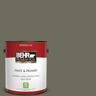 BEHR PREMIUM PLUS 1 gal. #N370-6 Gladiator Gray Flat Low Odor Interior Paint & Primer