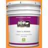 BEHR PREMIUM PLUS 5 gal. #P240-7 Joyful Orange Eggshell Enamel Low Odor Interior Paint & Primer