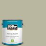 BEHR PREMIUM PLUS 1 gal. #QE-34 Court Green Satin Enamel Low Odor Interior Paint & Primer