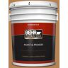 BEHR PREMIUM PLUS 5 gal. #S250-5 Roasted Cashew Flat Exterior Paint & Primer