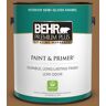 BEHR PREMIUM PLUS 1 gal. #QE-31 Barcelona Brown Semi-Gloss Enamel Low Odor Interior Paint & Primer