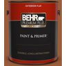 BEHR PREMIUM PLUS 1 gal. #240D-7 Chestnut Stallion Flat Exterior Paint & Primer