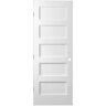 Masonite 30 in. x 80 in. MDF Series 5-Panel Right-Handed Solid Core Smooth Primed Composite Single Prehung Interior Door