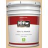 BEHR PREMIUM PLUS 5 gal. #300E-3 Clair De Lune Flat Low Odor Interior Paint & Primer