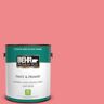 BEHR PREMIUM PLUS 1 gal. #140B-5 Flamingo Dream Semi-Gloss Enamel Low Odor Interior Paint & Primer