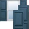 Ekena Millwork 14-3/4 in. x 31 in. Lifetime Vinyl Standard 2 Equal Raised Panel Shutters Pair Classic Blue