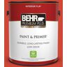 BEHR PREMIUM PLUS 1 gal. #180B-7 Chili Pepper Flat Low Odor Interior Paint & Primer