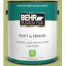 BEHR PREMIUM PLUS 1 gal. #410D-4 Asparagus Semi-Gloss Enamel Low Odor Interior Paint & Primer