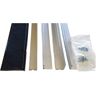 Action Industries Rodent Block Garage Door Bottom Seal Kit with L-Shaped 1-3/8 in. Aluminum Retainer and EPDM Rubber Seal for 2-Car Garage