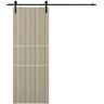 Belldinni Viola 2H 32 in. x 80 in. Shambor Finished Composite Core Wood Sliding Barn Door with Hardware Kit