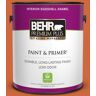 BEHR PREMIUM PLUS 1 gal. #S-H-250 Pumpkin Patch Eggshell Enamel Low Odor Interior Paint & Primer