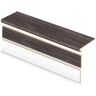 Cap A Tread Brooks Oak/Noble/Aspen Blck/Black Vlly 47in.L x 12.15in.W x 1.69in.T Vinyl Stair Tread and Reversible Riser Kit Adhesive