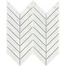 EMSER TILE Winter Frost Chevron 12 in. x 12 in. x 9mm Marble Mesh-Mounted Mosaic Floor or Wall Tile