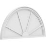 Ekena Millwork 2 in. x 42 in. x 21 in. Half Round 4-Spoke Architectural Grade PVC Pediment Moulding