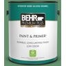 BEHR PREMIUM PLUS 1 gal. #M410-6 Turtle Creek Semi-Gloss Enamel Low Odor Interior Paint & Primer