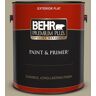 BEHR PREMIUM PLUS 1 gal. #BXC-22 Field Khaki Flat Exterior Paint & Primer