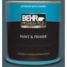 BEHR PREMIUM PLUS 1 qt. #PPU13-19 Observatory Satin Enamel Exterior Paint & Primer