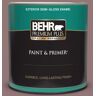 BEHR PREMIUM PLUS 1 qt. 110F-5 Phantom Hue Semi-Gloss Enamel Exterior Paint & Primer