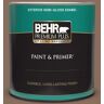 BEHR PREMIUM PLUS 1 qt. #N190-6 Nut Brown Semi-Gloss Enamel Exterior Paint & Primer