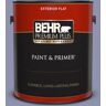 BEHR PREMIUM PLUS 1 gal. #S560-4 Monarchy Flat Exterior Paint & Primer