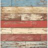 Brewster Levi Red Scrap Wood Paper Strippable Wallpaper (Covers 56.4 sq. ft.)