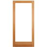 Builders Choice 30 in. x 80 in. Universal/Reversible Full Lite Clear Low-E Glass Unfinished Fir Wood Front Door Slab