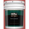 BEHR PREMIUM PLUS 5 gal. #BIC-48 Fortune Red Semi-Gloss Enamel Exterior Paint & Primer