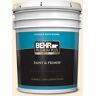 BEHR PREMIUM PLUS 5 gal. #320C-1 Cotton Tail Satin Enamel Exterior Paint & Primer