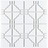 Merola Tile Osaka Glossy White 11-3/4 in. x 11-3/4 in. Porcelain Mosaic Tile (9.8 sq. ft./Case)