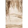 Walls Republic Brown Landscape Painting Mountain View Printed Non-Woven Paper Non-Pasted Textured Wallpaper L: 8 ft. 8 in. x W: 83 in.