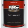 BEHR PREMIUM PLUS 1 gal. #PPU26-12 Solemn Silence Flat Exterior Paint & Primer