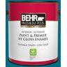 BEHR PREMIUM PLUS 1 gal. #MQ4-54 Coastal Jetty Hi-Gloss Enamel Interior/Exterior Paint & Primer