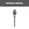 RYOBI Rotary Tool  Smooth Flame Material Removal Burr (For Wood, Plastic, Fiberglass and Drywall)