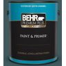 BEHR PREMIUM PLUS 1 gal. #ECC-14-3 Otter Creek Satin Enamel Exterior Paint & Primer