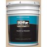 BEHR PREMIUM PLUS 5 gal. #S280-3 Practical Tan Satin Enamel Exterior Paint & Primer