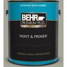 BEHR PREMIUM PLUS 1 gal. #N370-4A Historical Gray Satin Enamel Exterior Paint & Primer