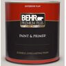 BEHR PREMIUM PLUS 1 Qt. #BNC-05 Ground Fog Flat Exterior Paint & Primer