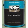 BEHR PREMIUM PLUS 1 gal. #PPU11-05 Pesto Green Satin Enamel Exterior Paint & Primer