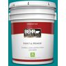 BEHR PREMIUM PLUS 5 gal. #500B-7 Tucson Teal Flat Low Odor Interior Paint & Primer