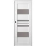 Belldinni Romi 36 in.x 80 in. Bianco Noble Right-Hand Solid Core 5-Lite Frosted Glass Wood Composite Single Prehung Interior Door
