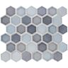 Merola Tile Hudson Due 2" Hex Stillwater 10-7/8 in. x 12-5/8 in. Porcelain Mosaic Tile (9.7 sq. ft./Case)