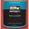 BEHR PREMIUM PLUS 1 qt. #180B-7 Chili Pepper Satin Enamel Exterior Paint & Primer