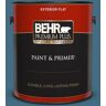 BEHR PREMIUM PLUS 1 gal. #PMD-24 Lake Stream Flat Exterior Paint & Primer